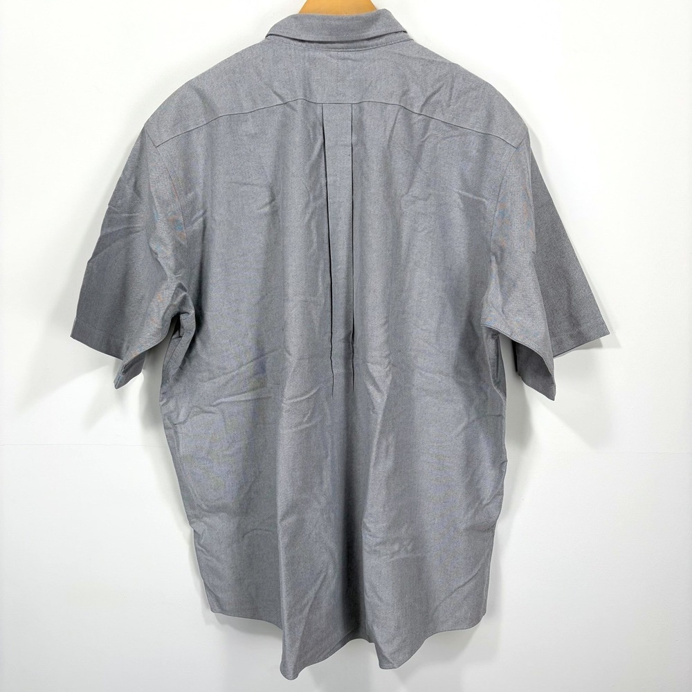 LL Bean Wrinkle Free Short Sleeve Button Down Shirt Men Size 18 Traditional Fit - Picture 2 of 10